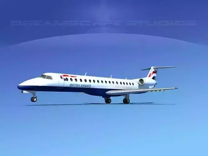 Embraer ERJ-145 British Airways 3D model