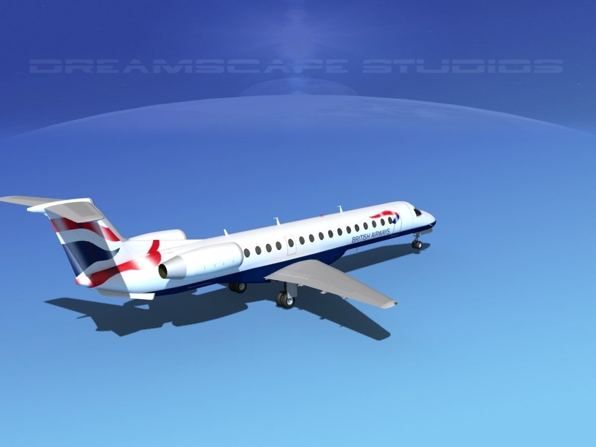 Embraer ERJ-145 British Airways 3D model_5