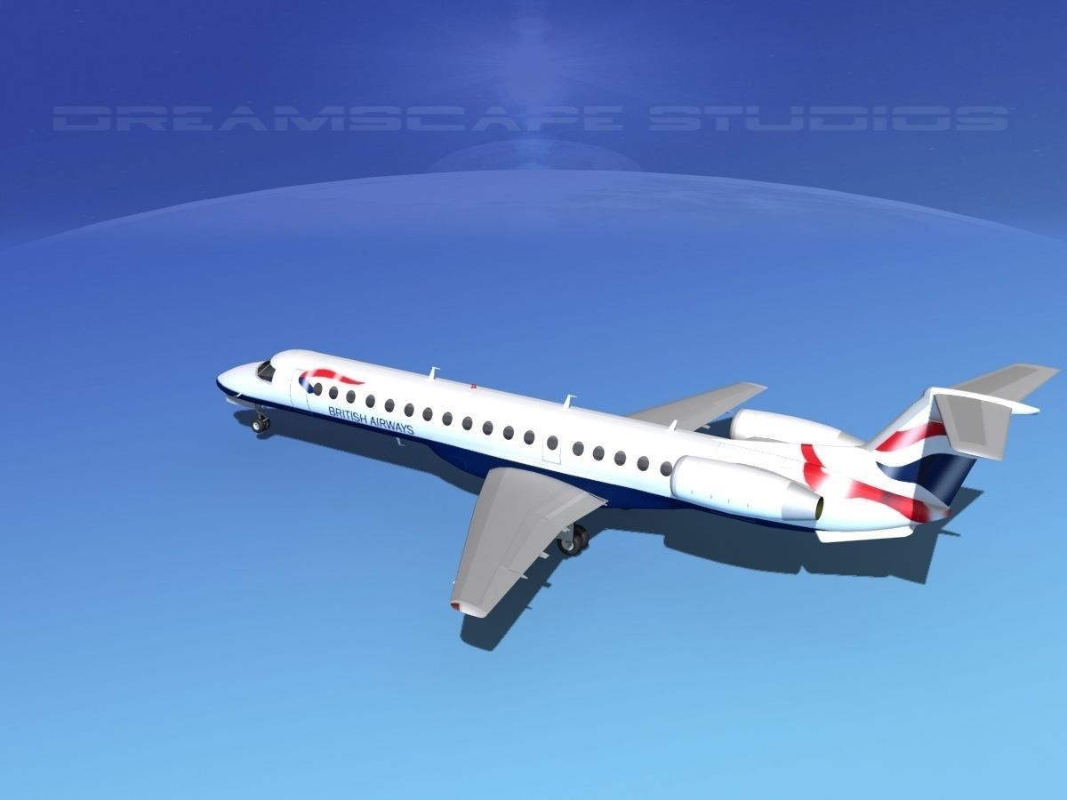 Embraer ERJ-145 British Airways 3D model_8