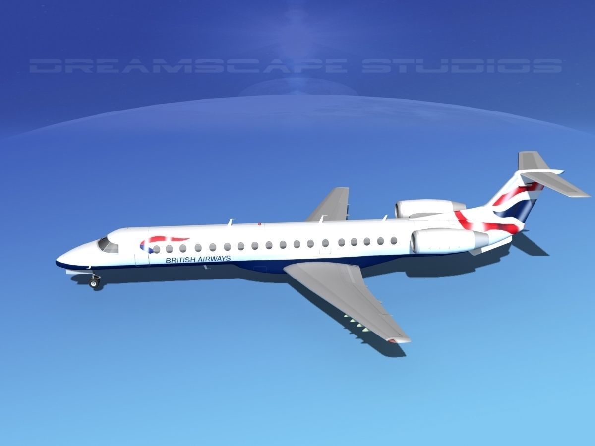 Embraer ERJ-145 British Airways 3D model_9