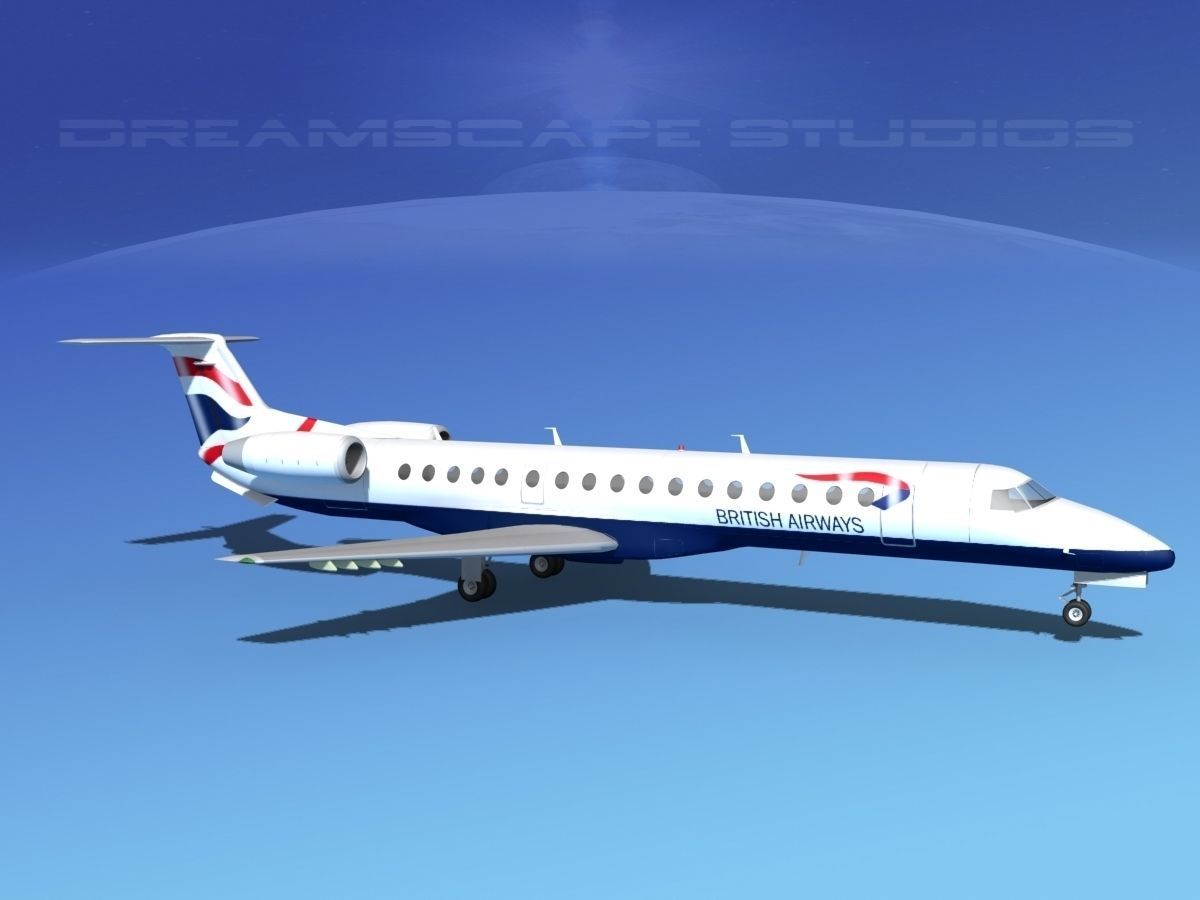 Embraer ERJ-145 British Airways 3D model_3
