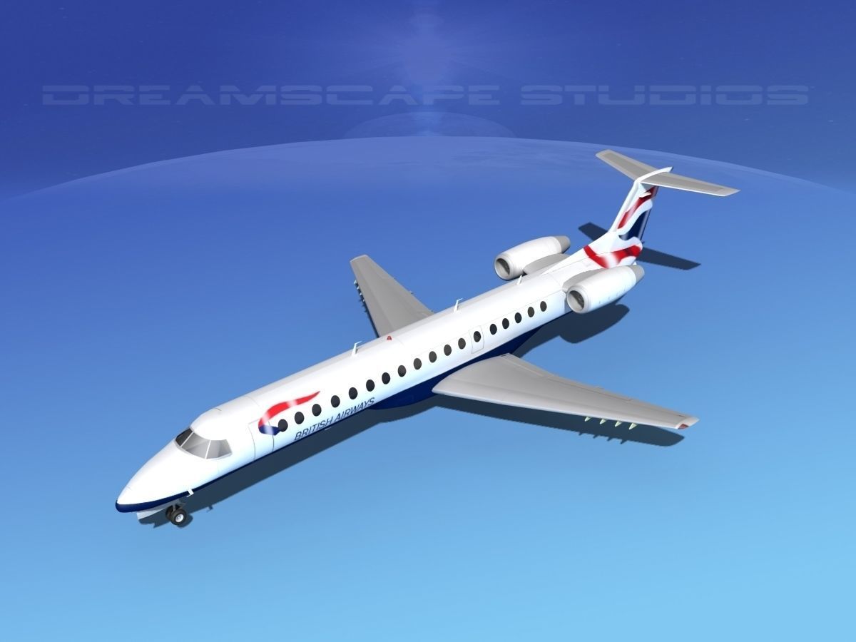 Embraer ERJ-145 British Airways 3D model_10