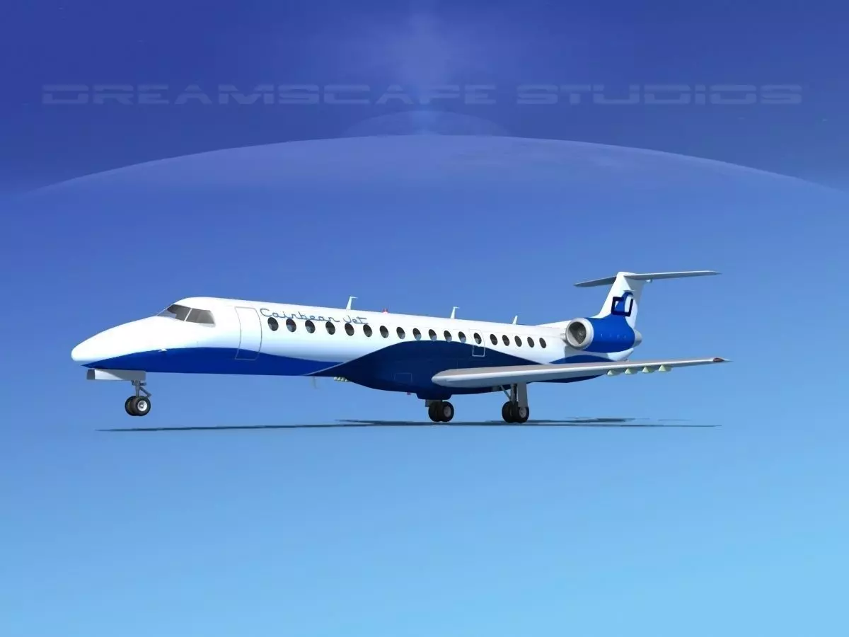 Embraer ERJ-145 CaribJet 3D model_0