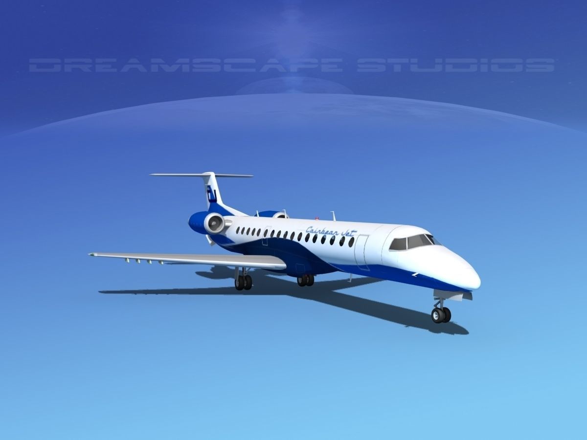 Embraer ERJ-145 CaribJet 3D model_2