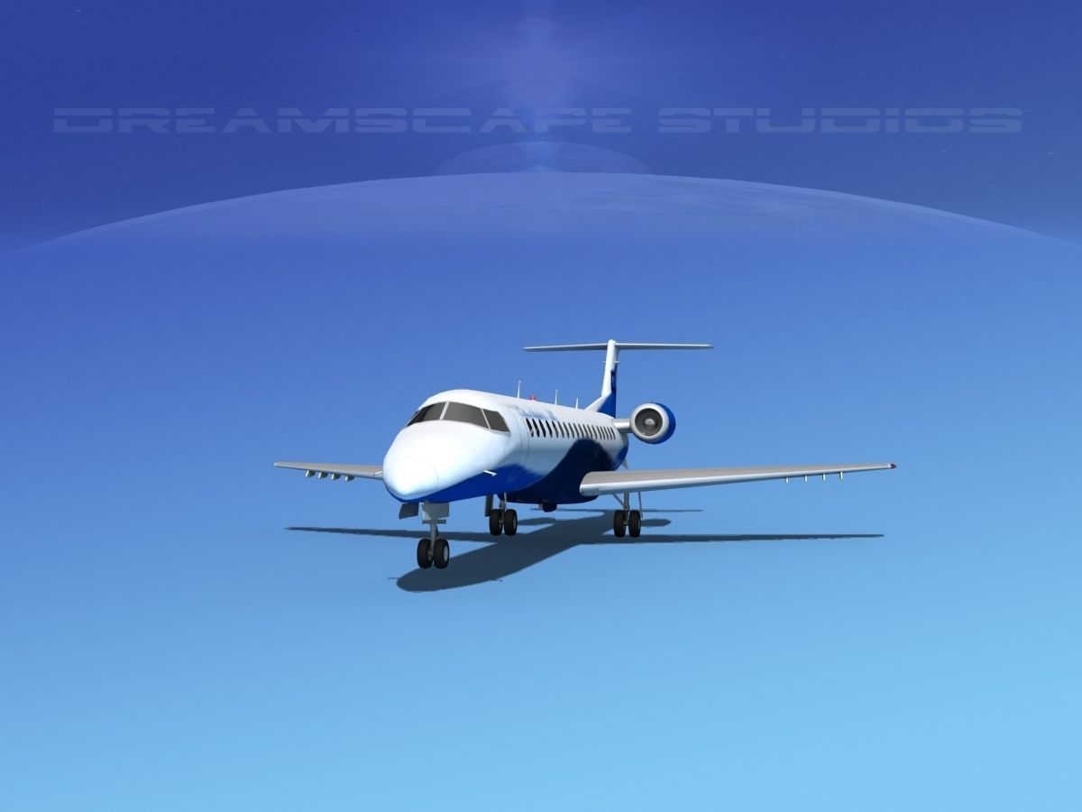 Embraer ERJ-145 CaribJet 3D model_1