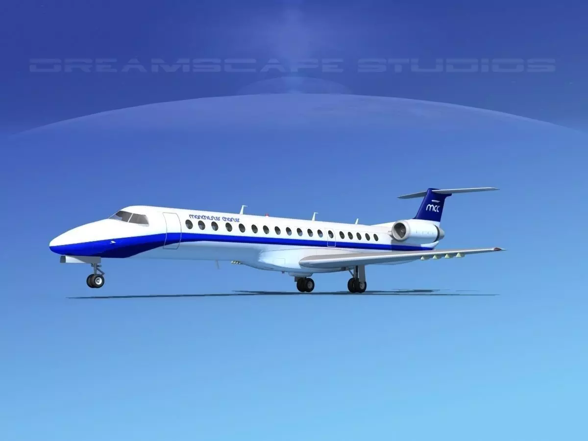 Embraer ERJ-145 Manchester Charter 3D model
