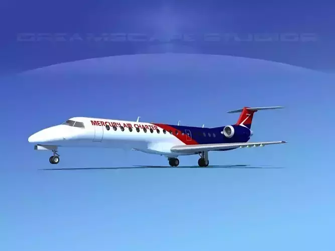 Embraer ERJ-145 Mercury Charter 3D model