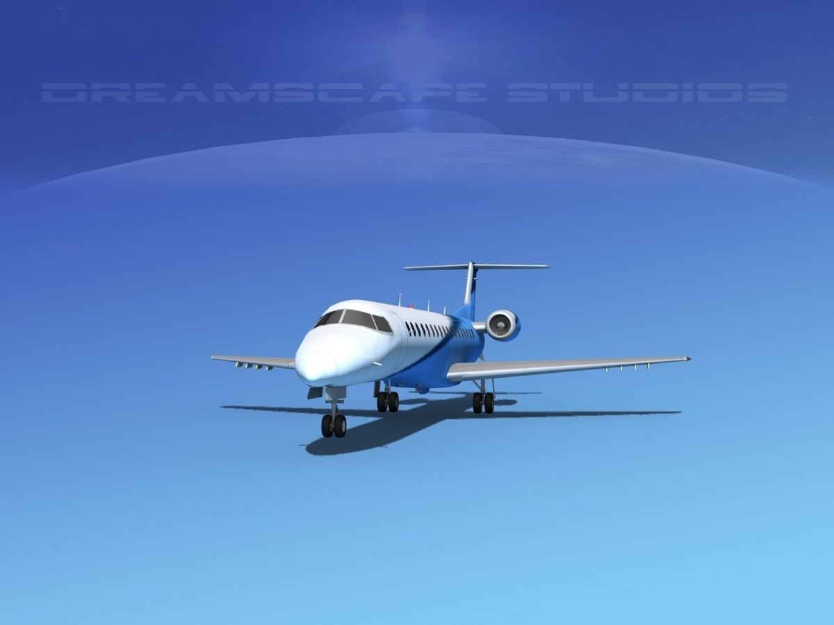 Embraer ERJ-145 Private 3D model_2
