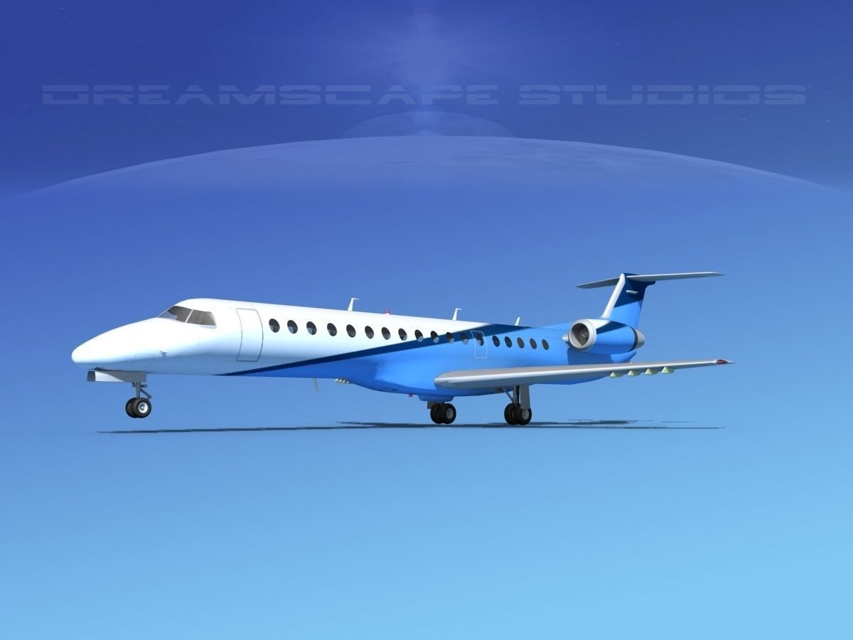 Embraer ERJ-145 Private 3D model_1