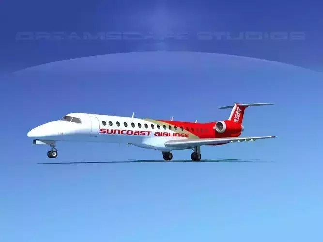 Embraer ERJ-145 SunCoast Airines 3D model