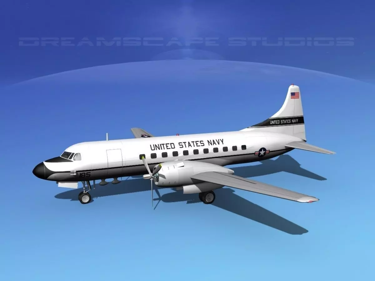 Convair VC-131 US Navy V03 3D model_0