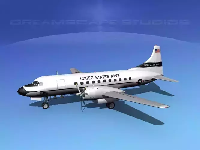 Convair VC-131 US Navy V03 3D model