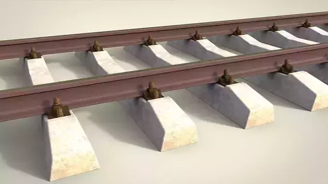 Railway track 3D model