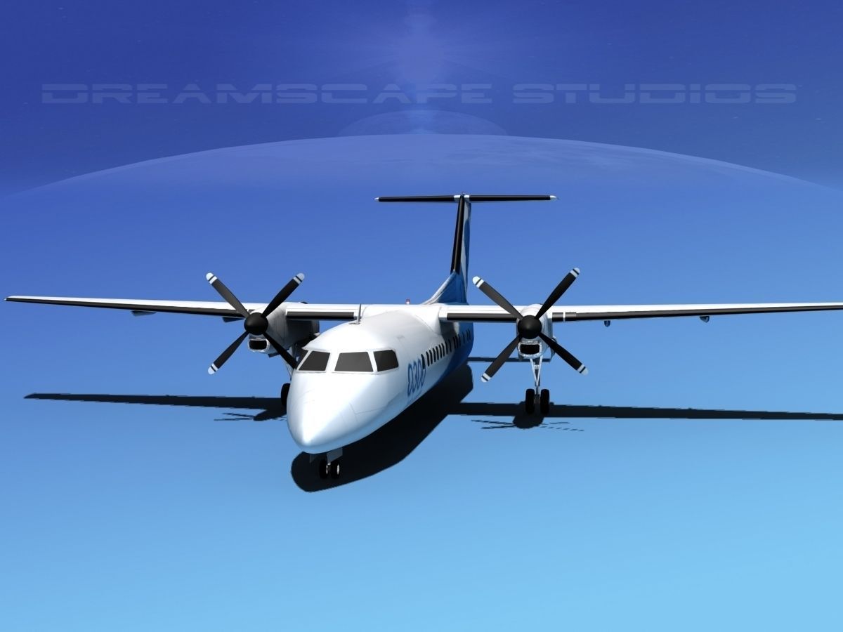 Dehavilland DHC-8 300 3D model_2