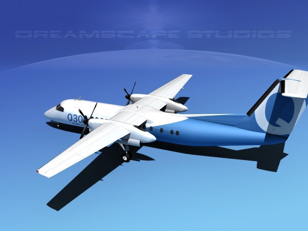 Dehavilland DHC-8 300 3D model_8