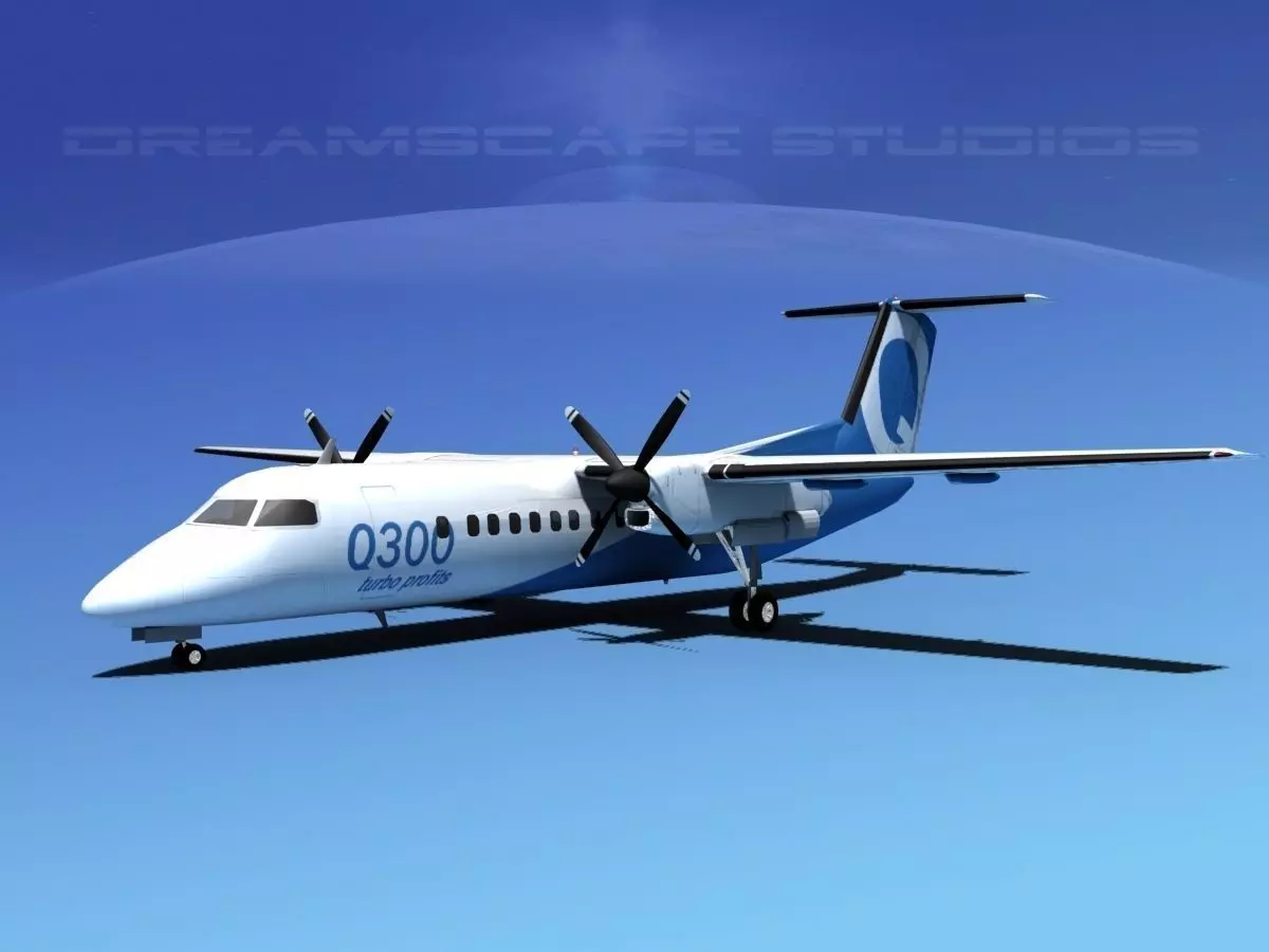 Dehavilland DHC-8 300 3D model_0