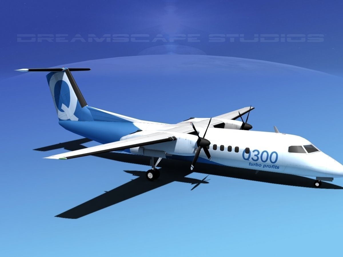 Dehavilland DHC-8 300 3D model_4