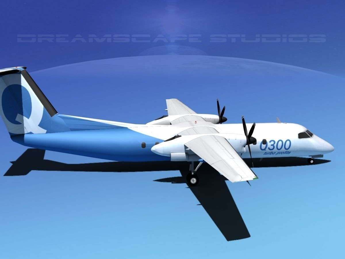 Dehavilland DHC-8 300 3D model_3