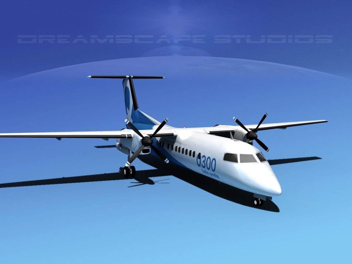 Dehavilland DHC-8 300 3D model_1