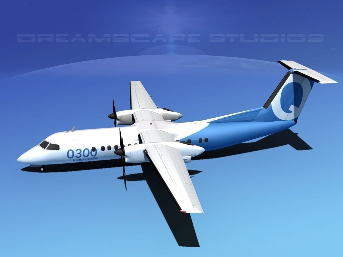 Dehavilland DHC-8 300 3D model_9