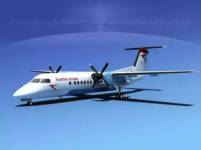 DeHavilland DHC-8-Q300 Austrian Arrows 3D model