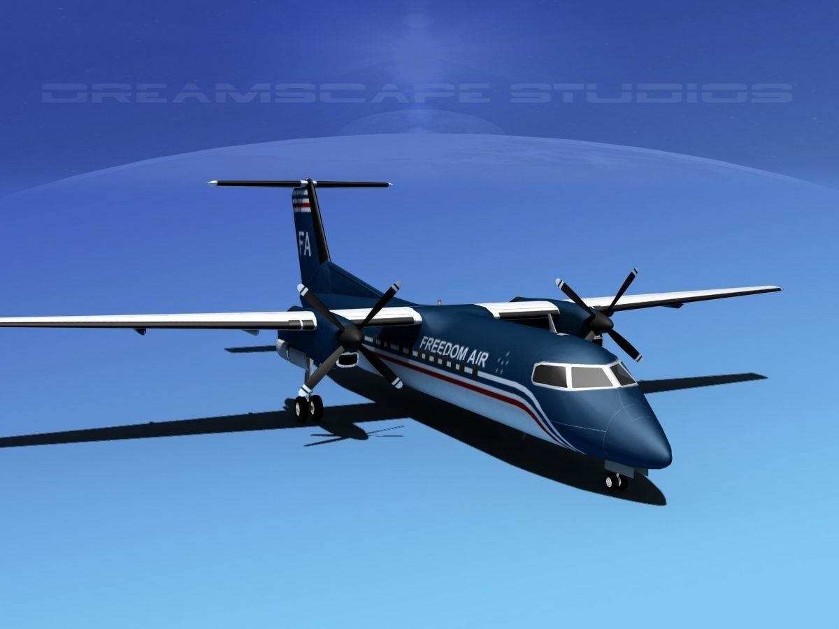 DeHavilland DHC-8-Q300 Freedom Air 3D model_4
