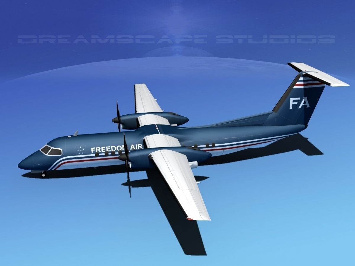 DeHavilland DHC-8-Q300 Freedom Air 3D model_9