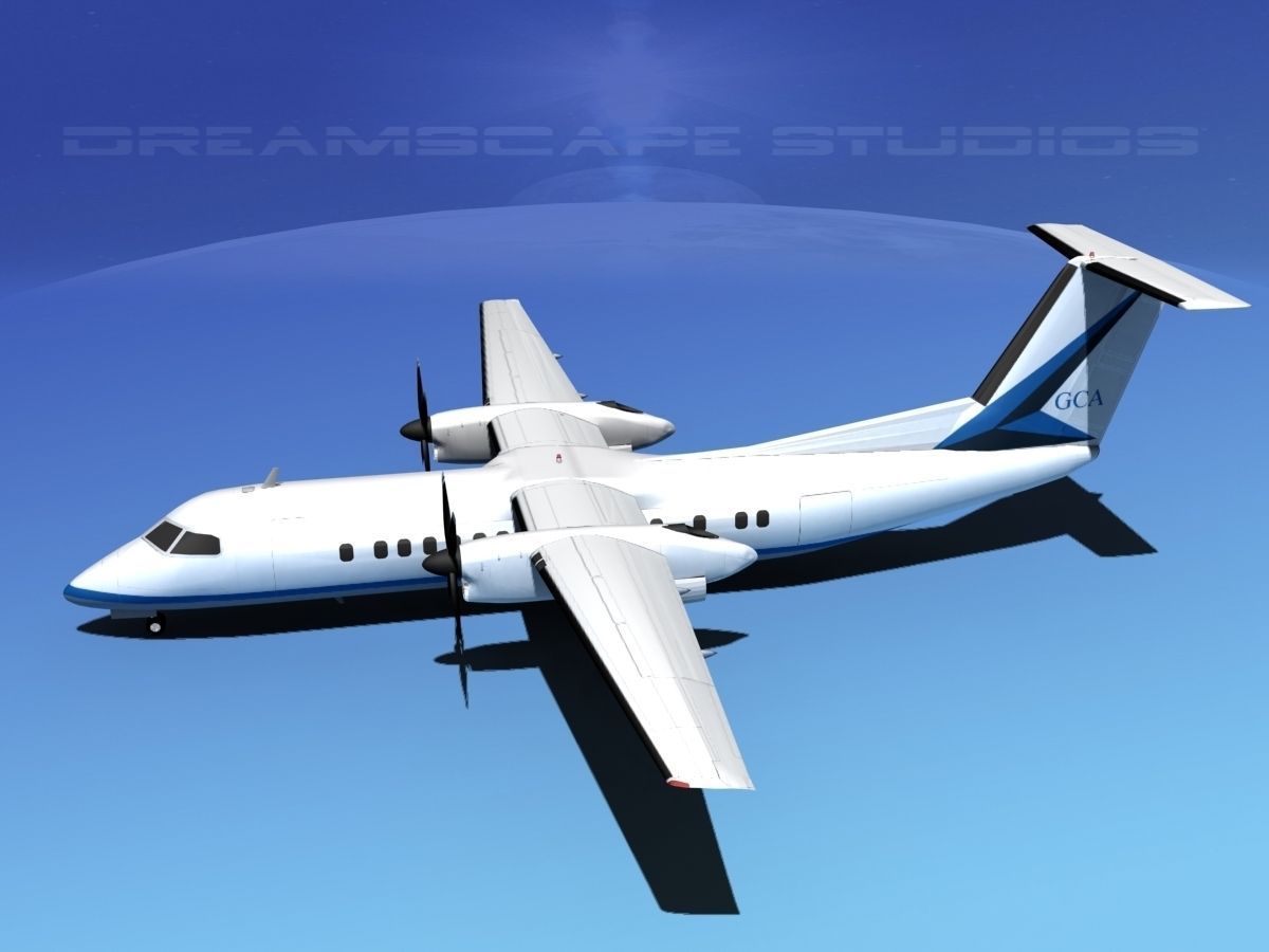 DeHavilland DHC-8-Q300 Gulf Coast Aviation 3D model_9