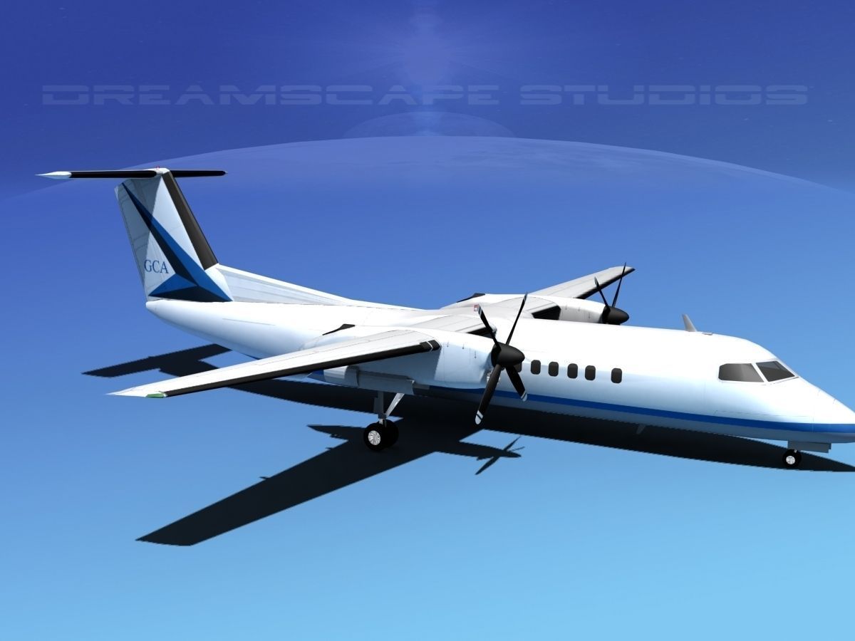DeHavilland DHC-8-Q300 Gulf Coast Aviation 3D model_4