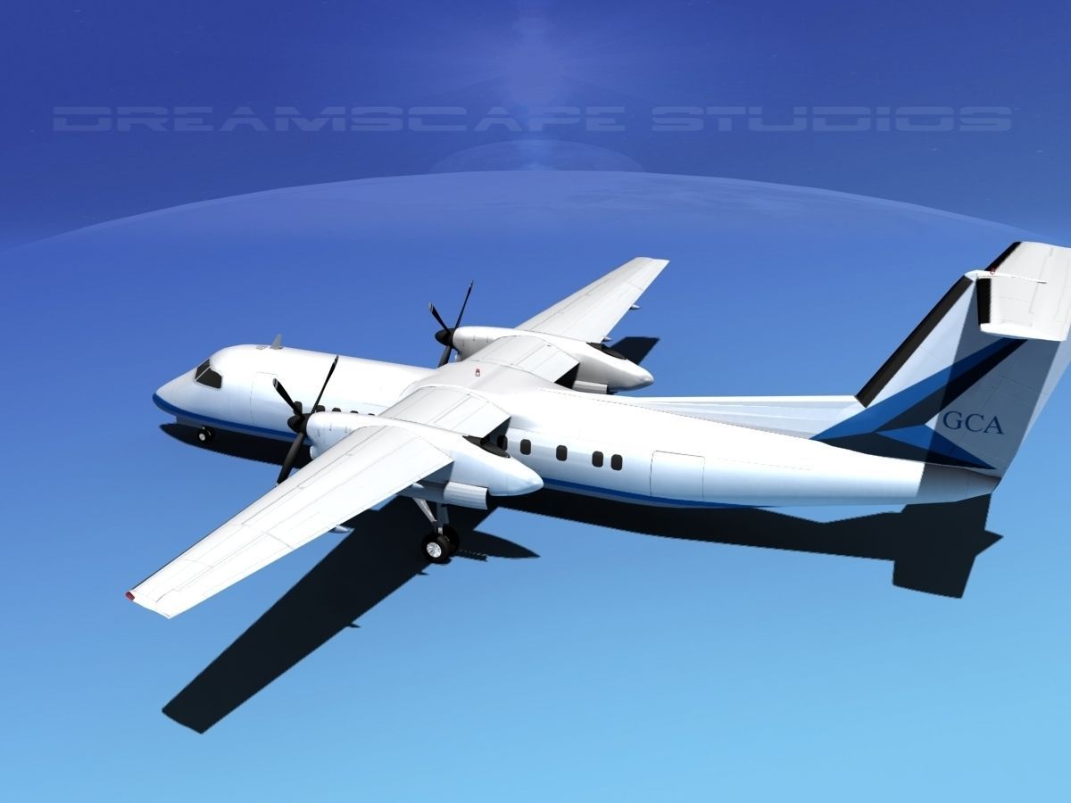 DeHavilland DHC-8-Q300 Gulf Coast Aviation 3D model_7
