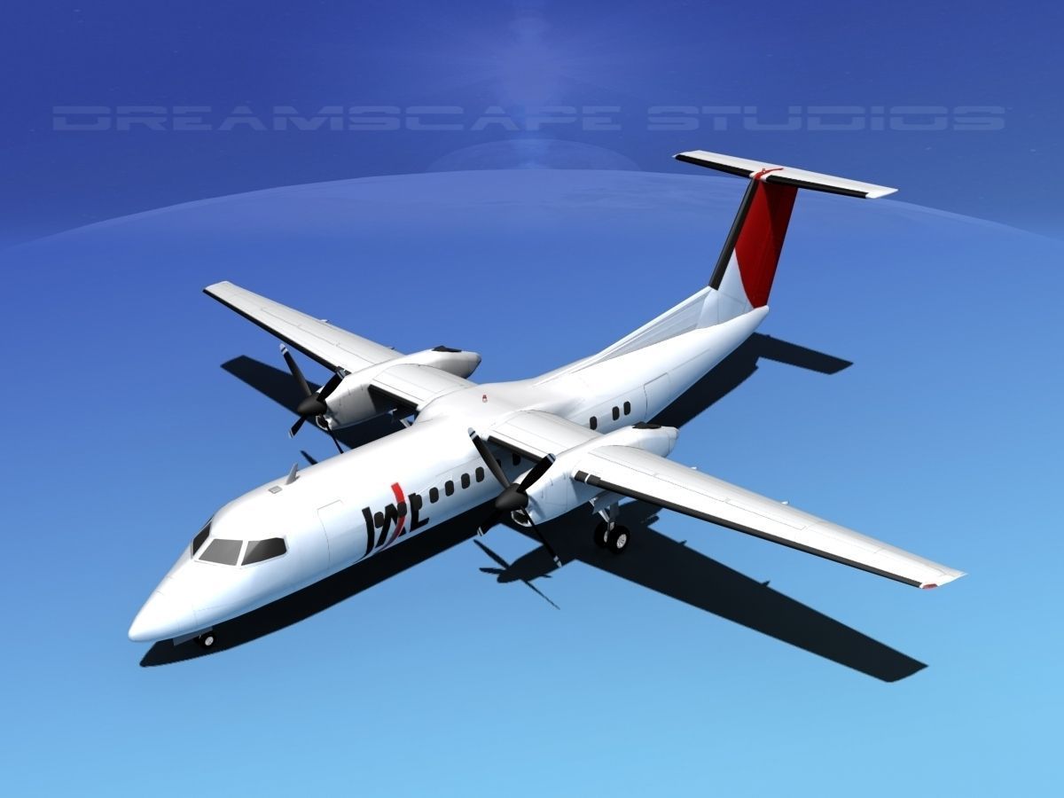 DeHavilland DHC-8-Q300 JAL 3D model_10