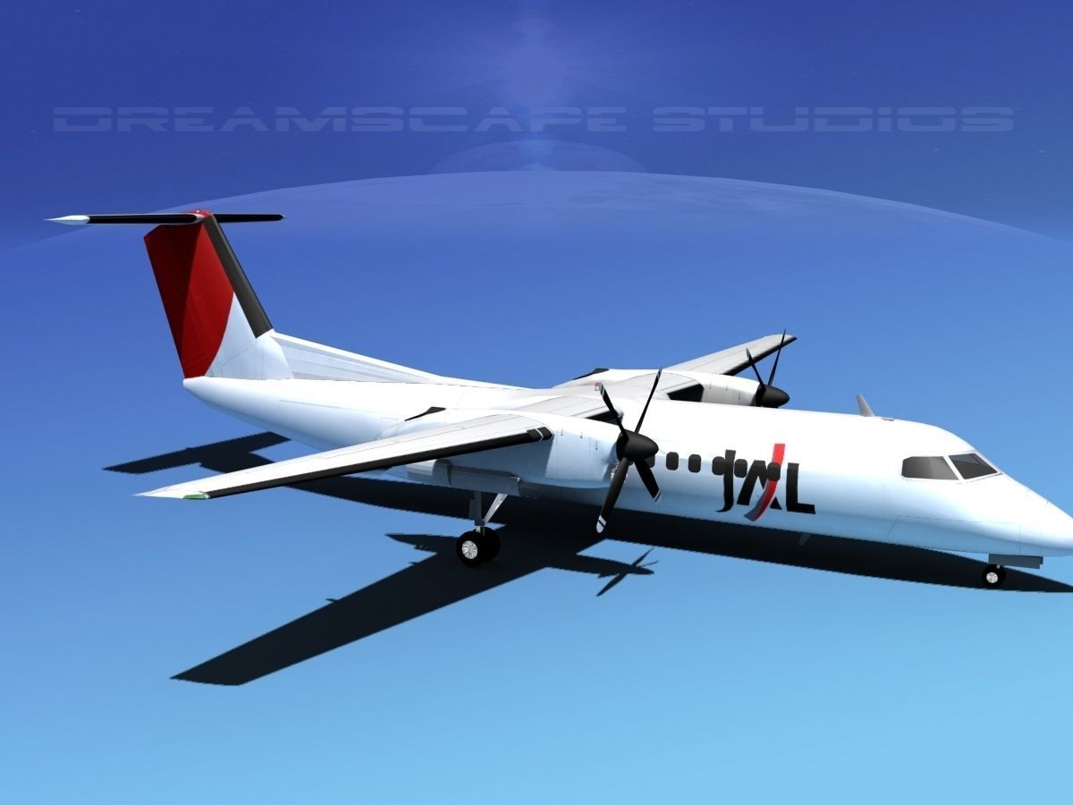 DeHavilland DHC-8-Q300 JAL 3D model_3