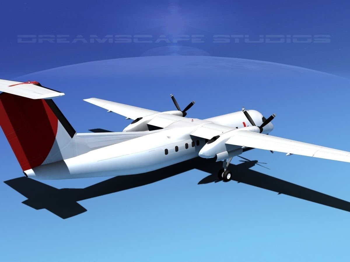 DeHavilland DHC-8-Q300 JAL 3D model_5