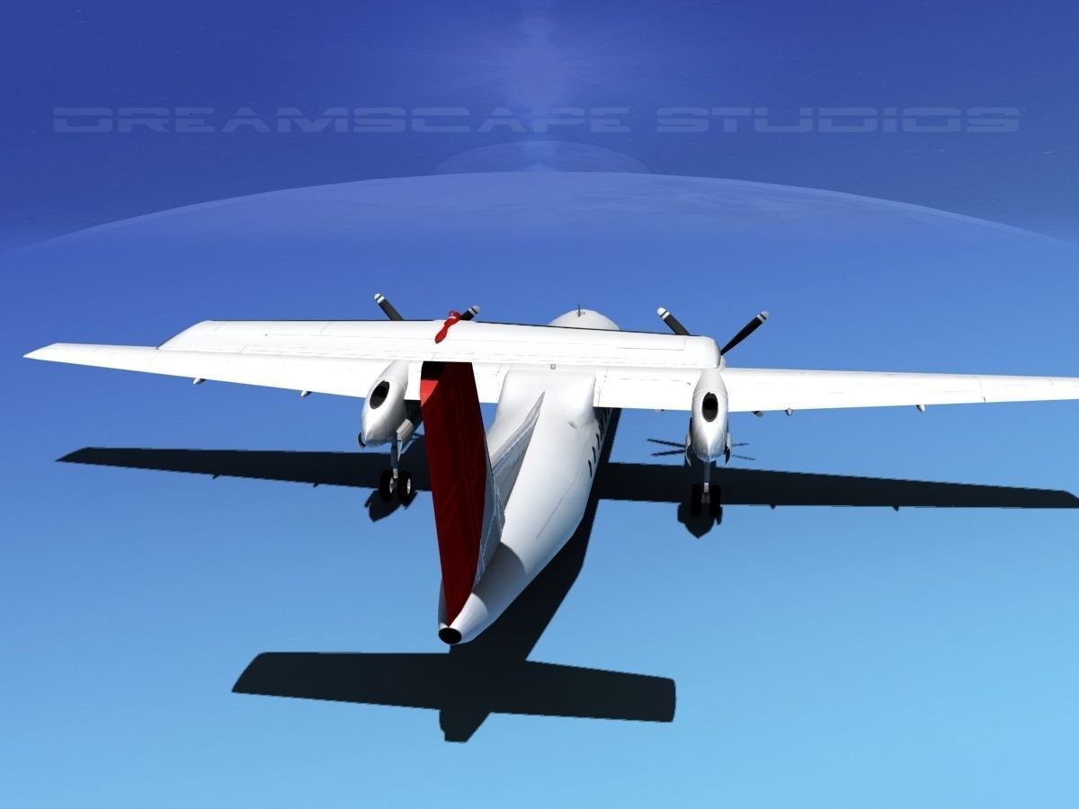 DeHavilland DHC-8-Q300 JAL 3D model_6