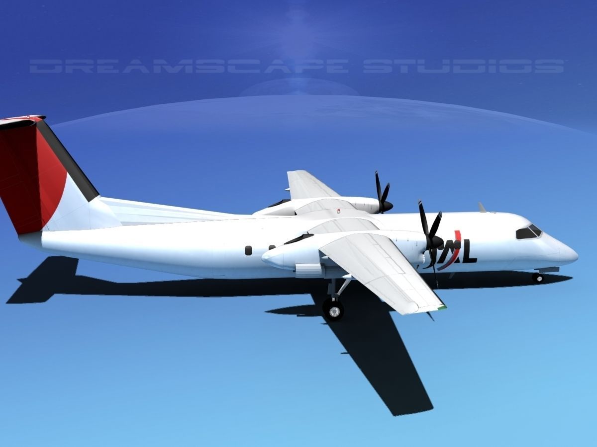 DeHavilland DHC-8-Q300 JAL 3D model_4