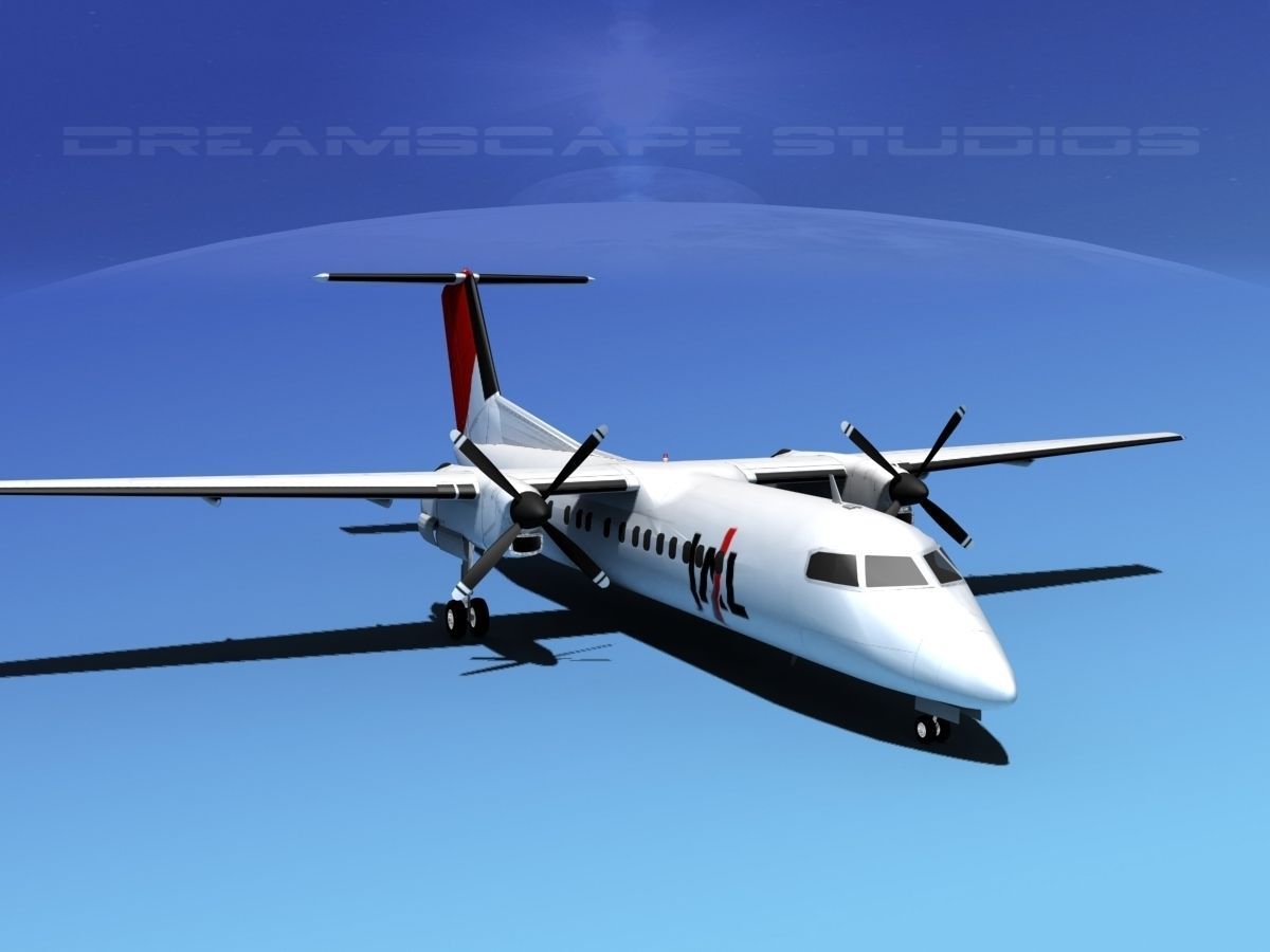 DeHavilland DHC-8-Q300 JAL 3D model_2