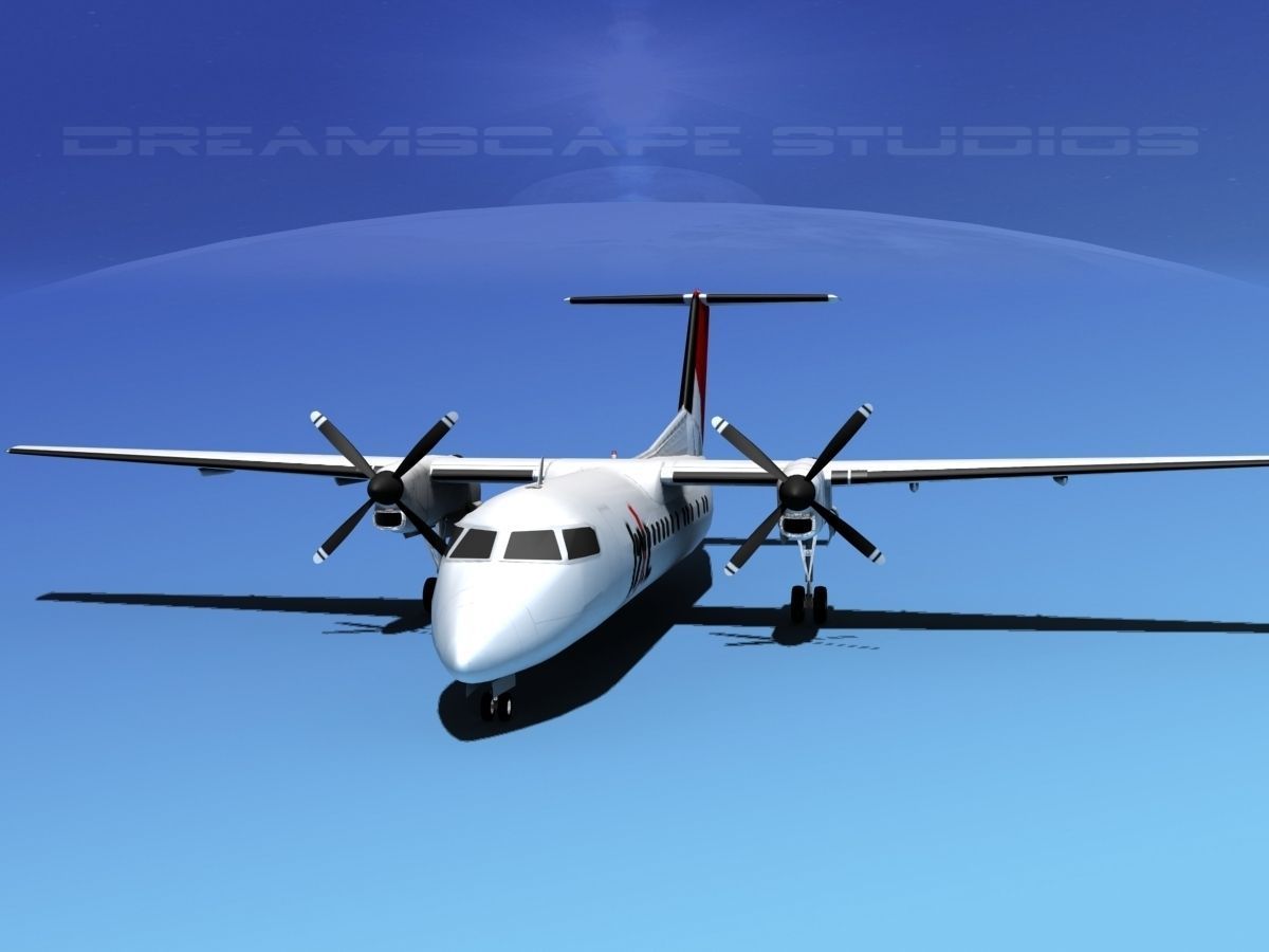DeHavilland DHC-8-Q300 JAL 3D model_1