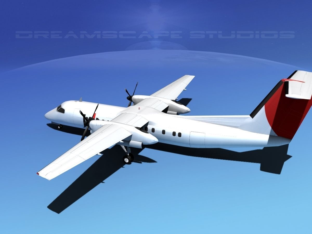 DeHavilland DHC-8-Q300 JAL 3D model_8