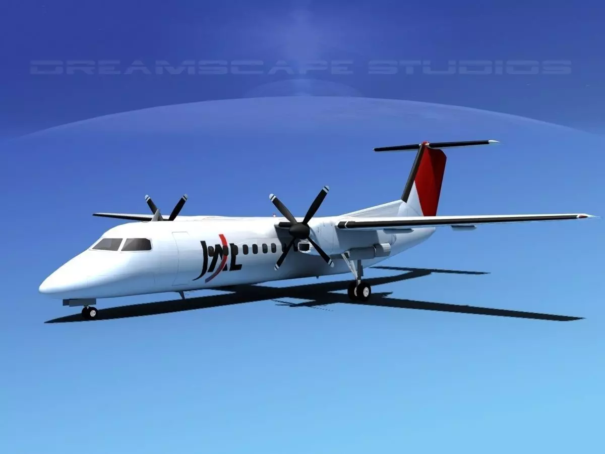 DeHavilland DHC-8-Q300 JAL 3D model_0