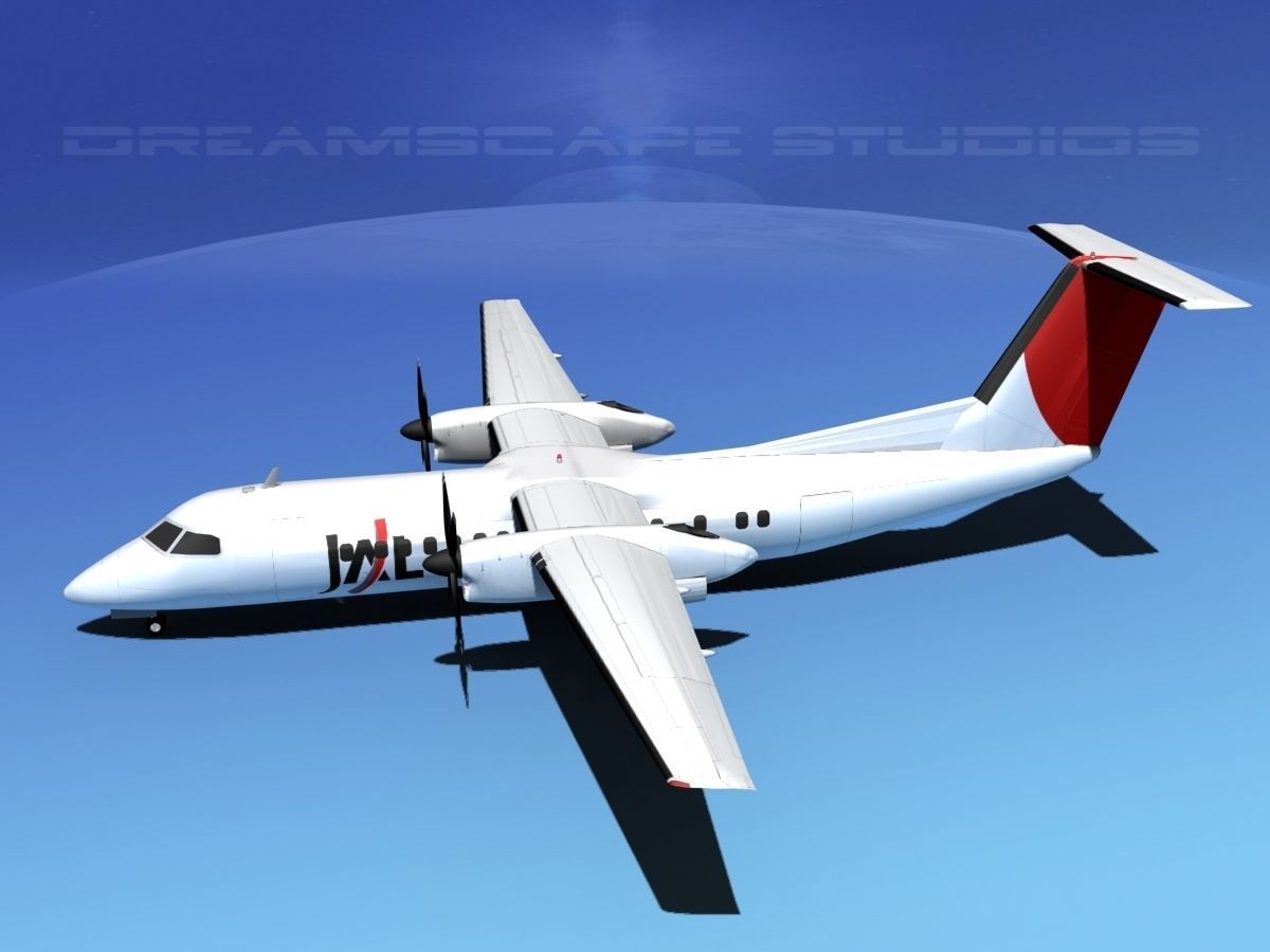 DeHavilland DHC-8-Q300 JAL 3D model_9