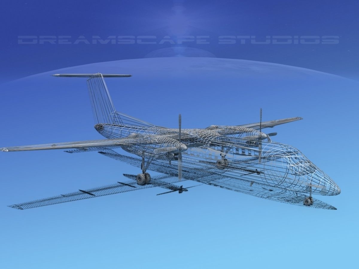 DeHavilland DHC-8-Q300 Skytrans 3D model_12