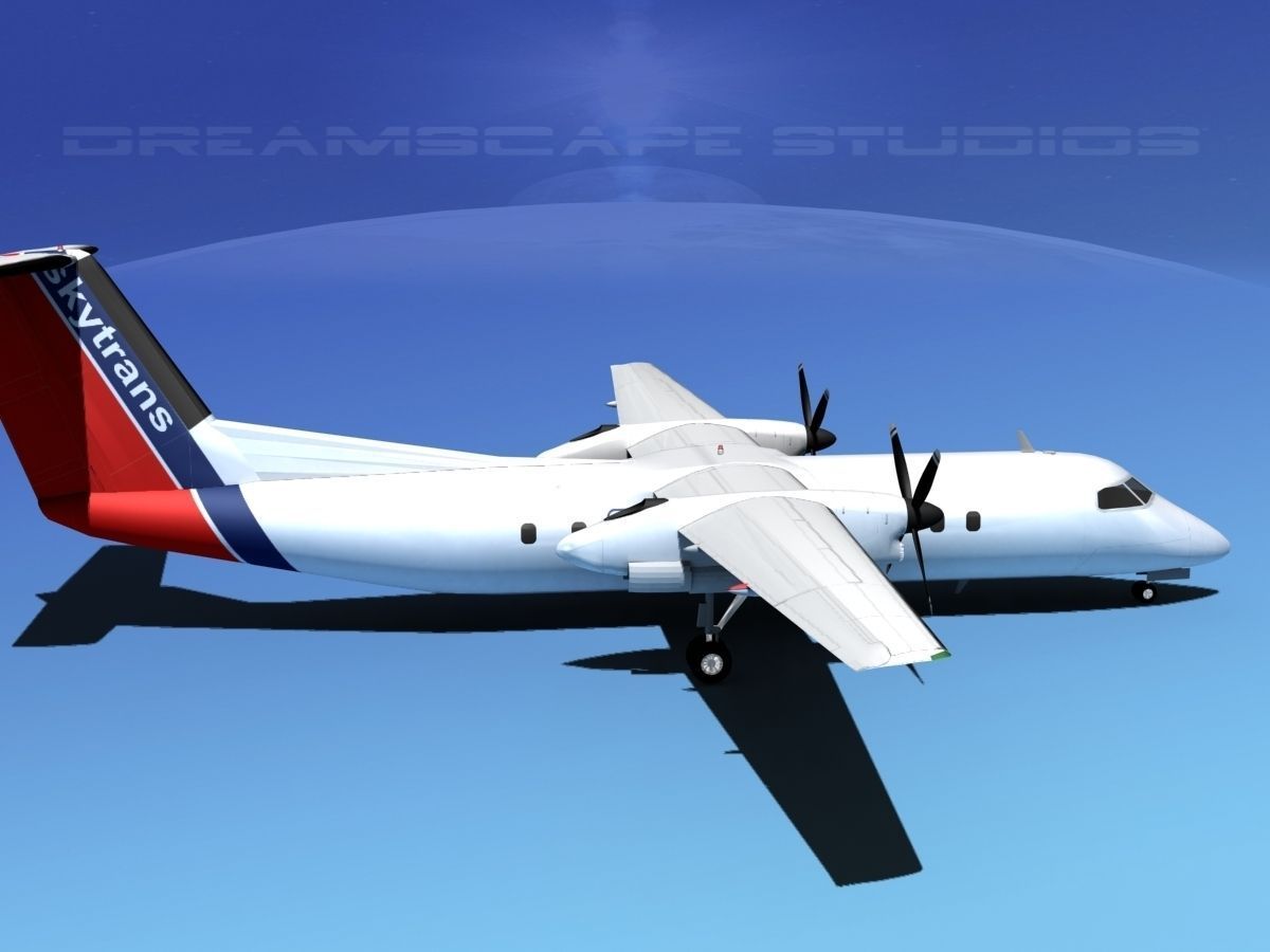 DeHavilland DHC-8-Q300 Skytrans 3D model_4