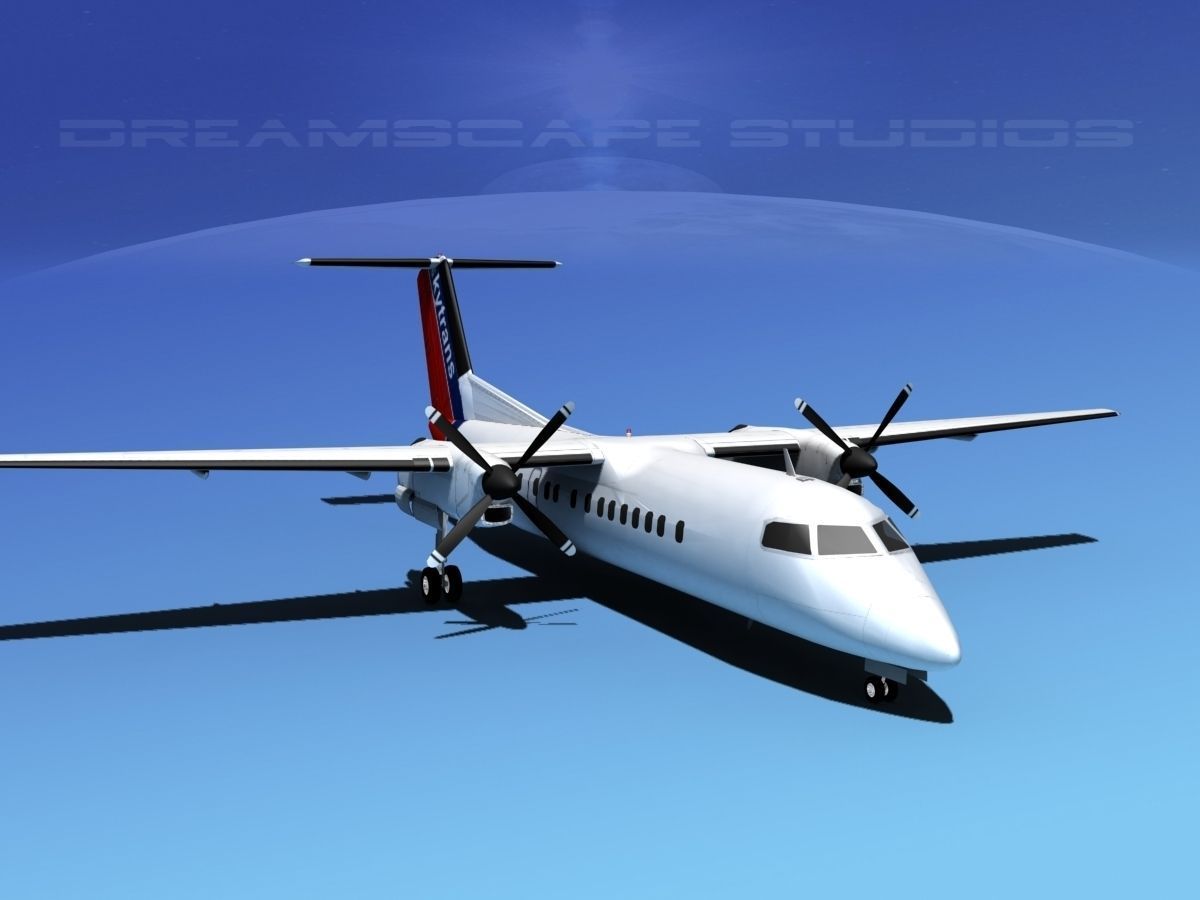DeHavilland DHC-8-Q300 Skytrans 3D model_2