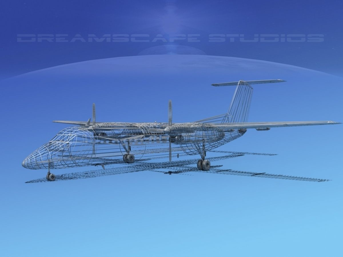 DeHavilland DHC-8-Q300 Skytrans 3D model_11