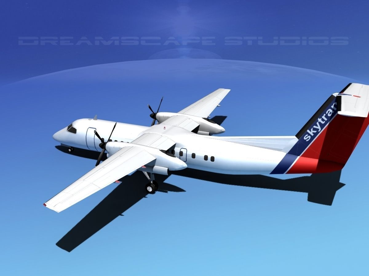 DeHavilland DHC-8-Q300 Skytrans 3D model_9