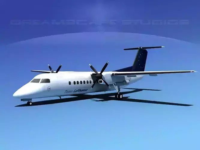 DeHavilland DHC-8-Q300 Team Lufthansa 3D model