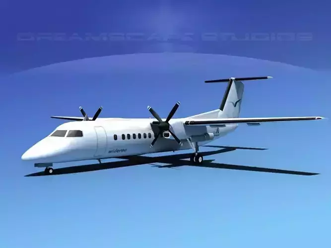 DeHavilland DHC-8-Q300 Wideroe 3D model