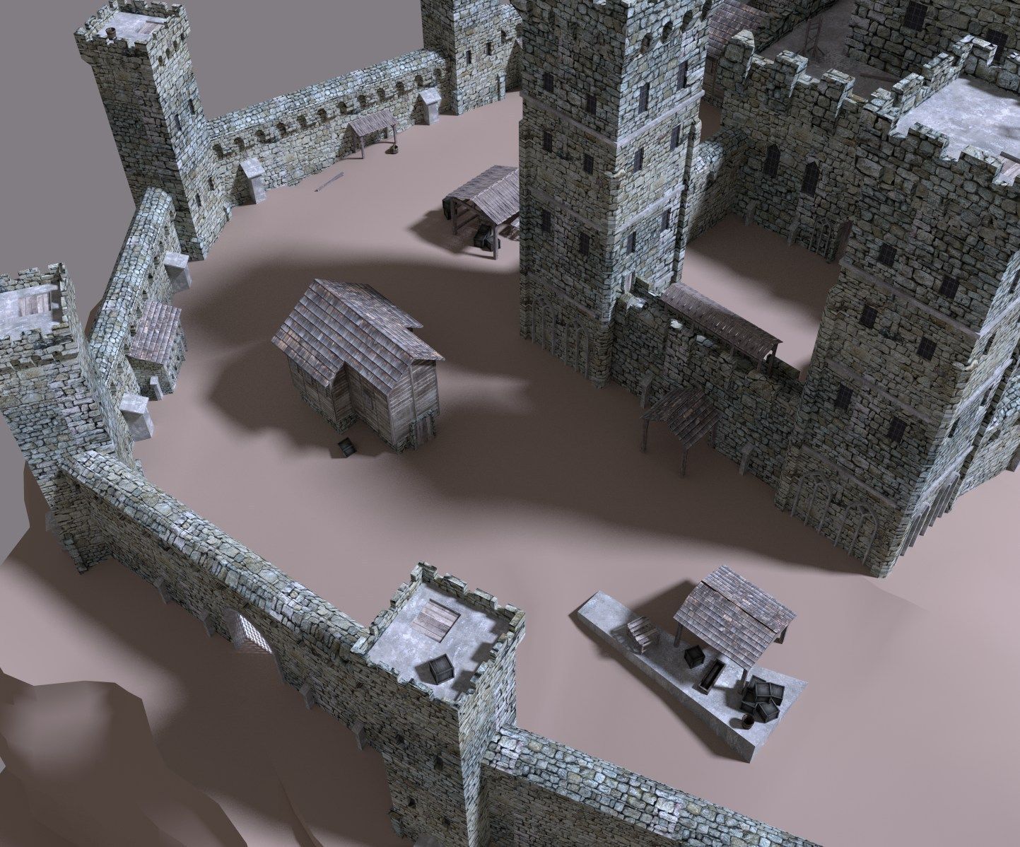 castle medieval 3D model_12