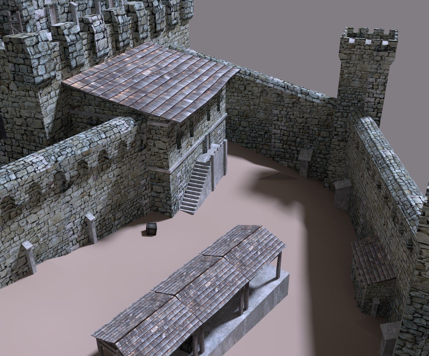 castle medieval 3D model_7