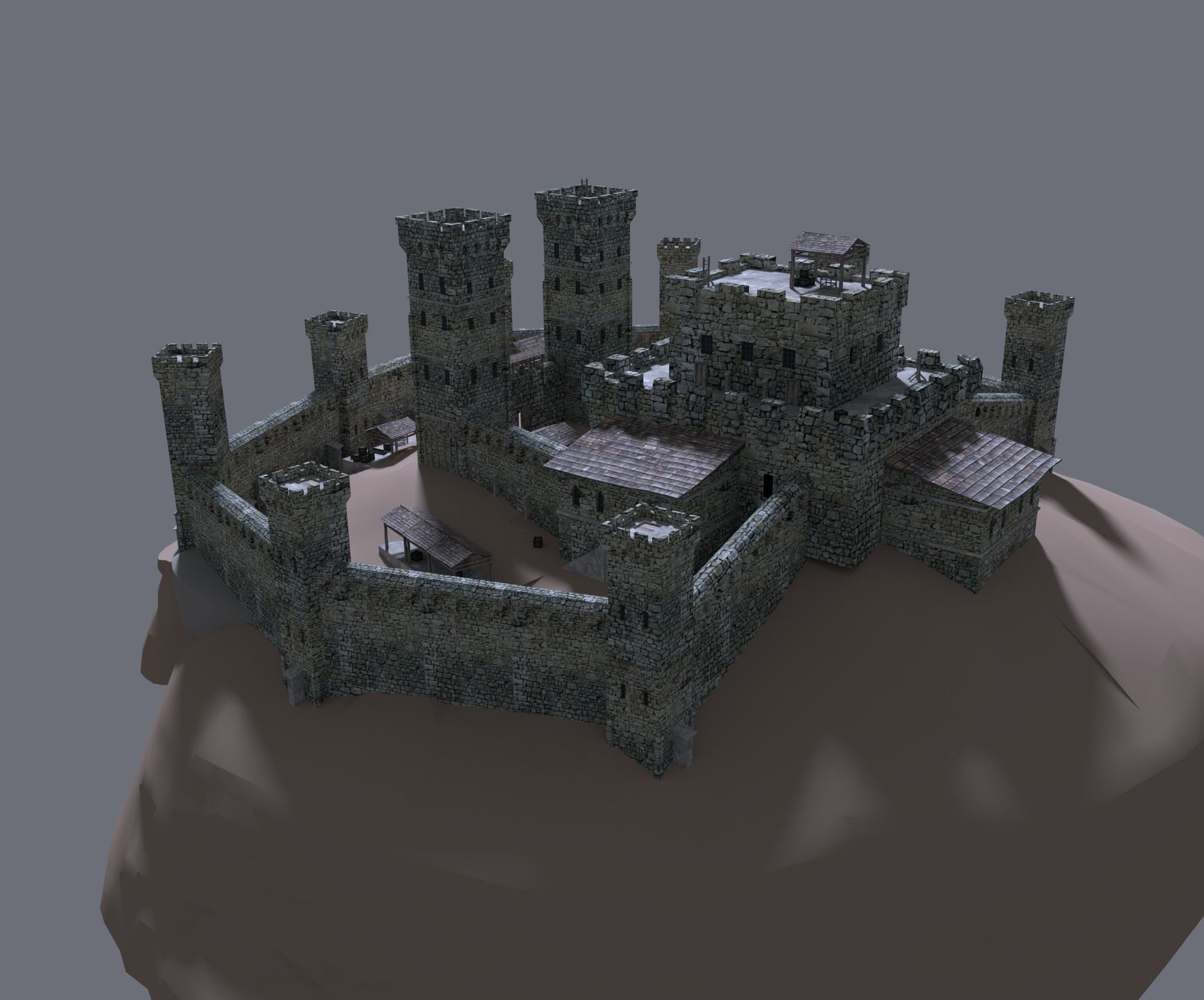 castle medieval 3D model_1